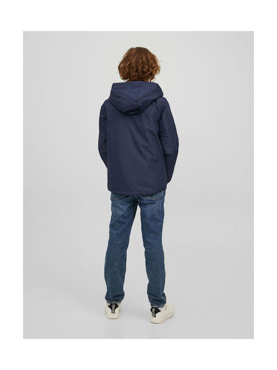 Jack & Jones Kids Casual Jacket short Hooded Navy Blue