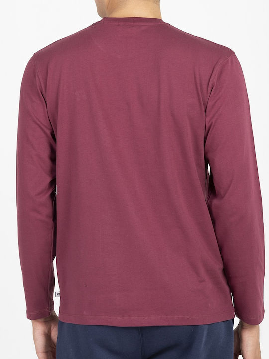 Russell Athletic Men's Long Sleeve Blouse Burgundy