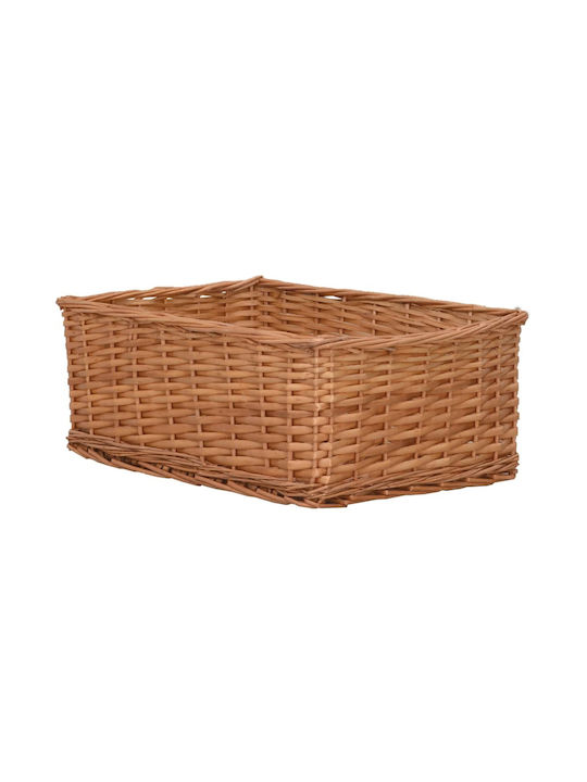 vidaXL Set of Decorative Baskets Straw Brown 4pcs