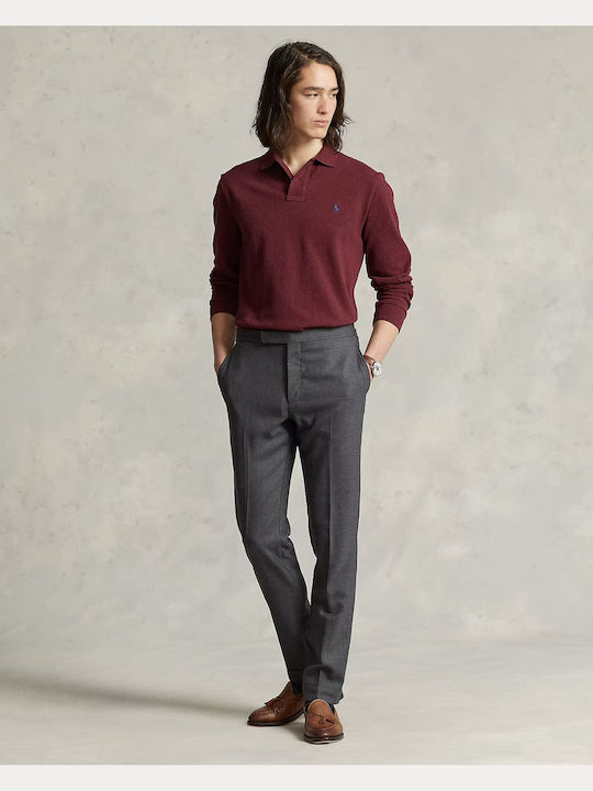Polo Short Sleeve Burgundy Blouse