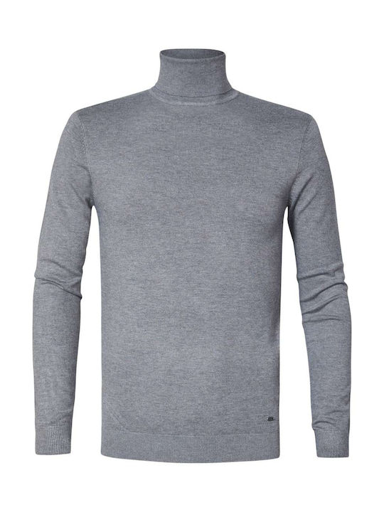 Petrol Industries Men's Long Sleeve Sweater Turtleneck Gray