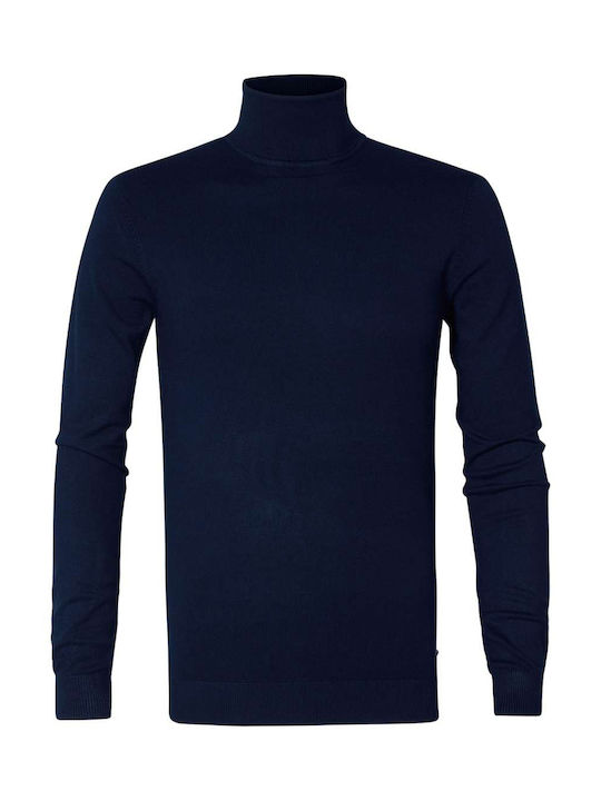 Petrol Industries Men's Long Sleeve Sweater Turtleneck Navy Blue