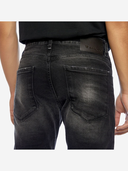 Men's Jeans Pants Elastic with Regular Fit Black