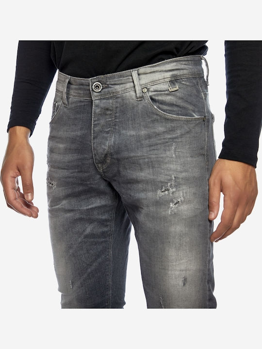 Men's Jeans Pants Elastic with Slim Fit Gray