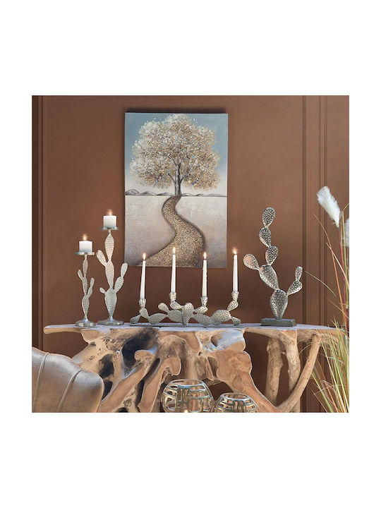 Inart Decorative Cactus made of Aluminum 31x10x66cm 1pcs
