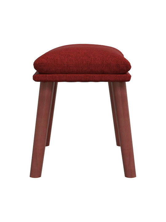 Stool Footstool Upholstered with Fabric Bordeaux 45x29.5x39cm