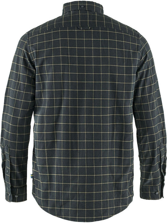 Ovik Langärmlig Flanell Hemd Geprüft Gray