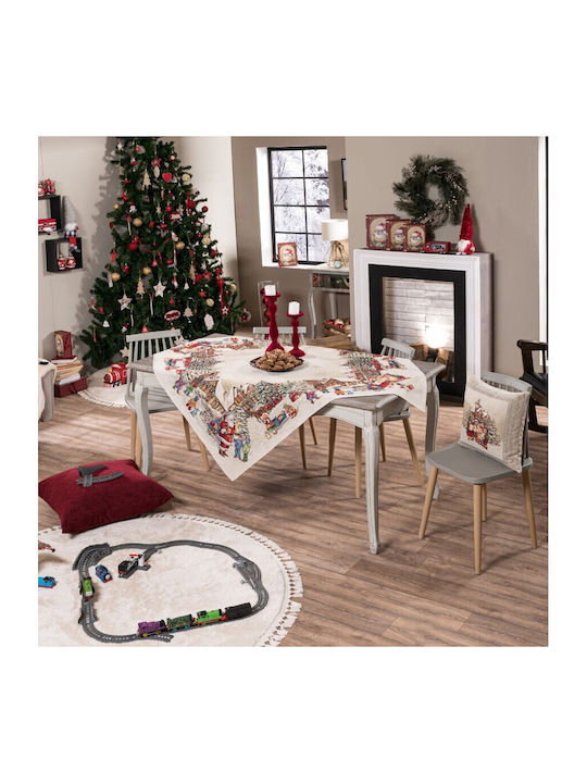 Teoran Innsburg Christmas Tablecloth Fabric Multicolour L180xW140cm.