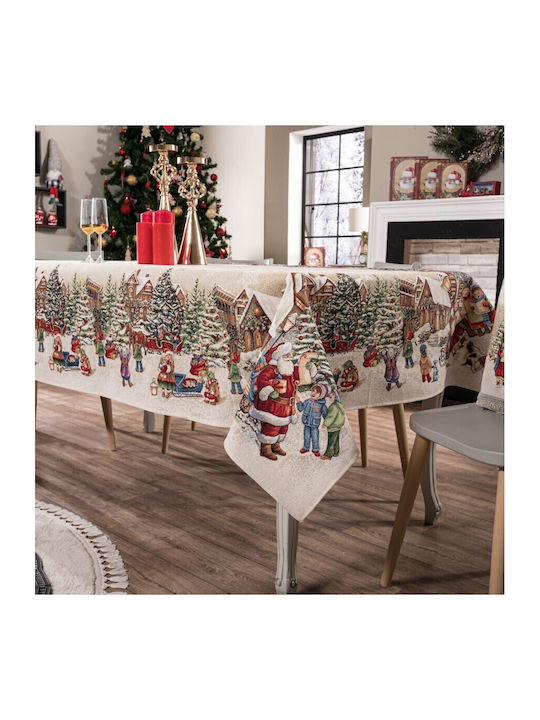 Teoran Innsburg Christmas Tablecloth Fabric Multicolour L180xW140cm.