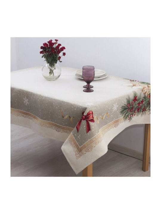 Dimeco 8939 Christmas Tablecloth Runner Fabric Red L180xW140cm.