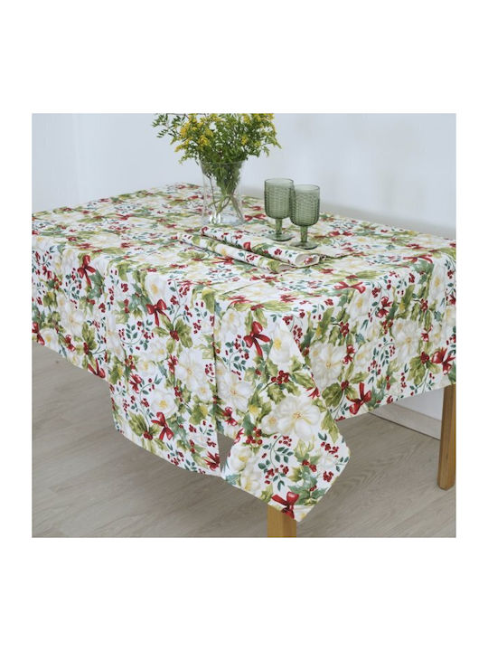 Dimeco Bliss Christmas Tablecloth Fabric Multicolour L135xW135cm 1pcs