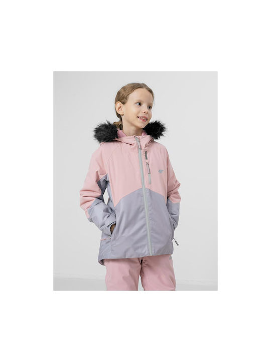 4F Kids Sports Jacket short Hooded Pink