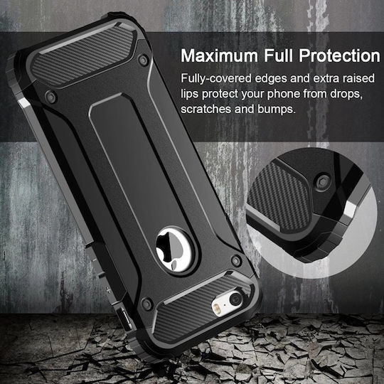 Sonique Heavy Armor Back Cover Plastic 2mm Durable Black (iPhone 14)