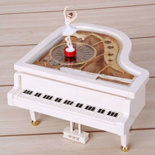 Instrument Muzical Decorativ Plastic White Pian 16x14.5x17cm 1buc