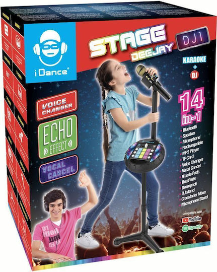 iDance Караоке Система с Микрофон с Кабел Stage Deejay DJ STAGEDEEJAYDJ-1 Черен