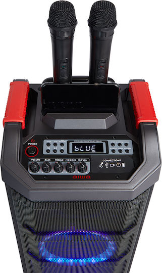 Aiwa Ηχείο Karaoke με Ασύρματο Μικρόφωνο και Εφέ Φωτισμού KBTUS-608 127-01-000074 80W Μαύρο