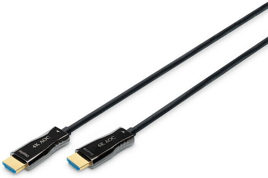 Digitus HDMI 2.0 Premium High Speed 4K 60Hz HDR Кабел HDMI Мъжки - HDMI Мъжки 10м Черен