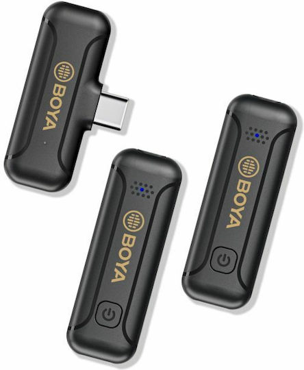 Boya BY-WM3T2-U2 Wireless Microphone Πέτου, Clip On for Mobile