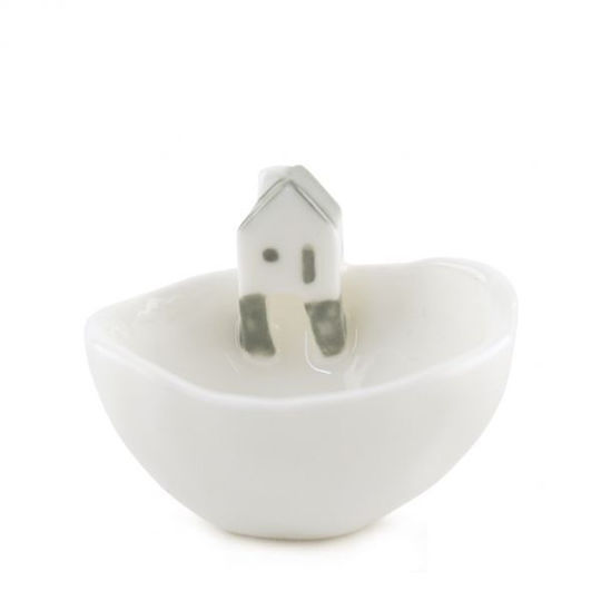 Synchronia Dekorative Schüssel Porzellan Weiß 5.1x5.1x3.8cm 1Stück