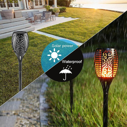 Spiked Solar Light Torch 0.88W with Warm White Light IP65