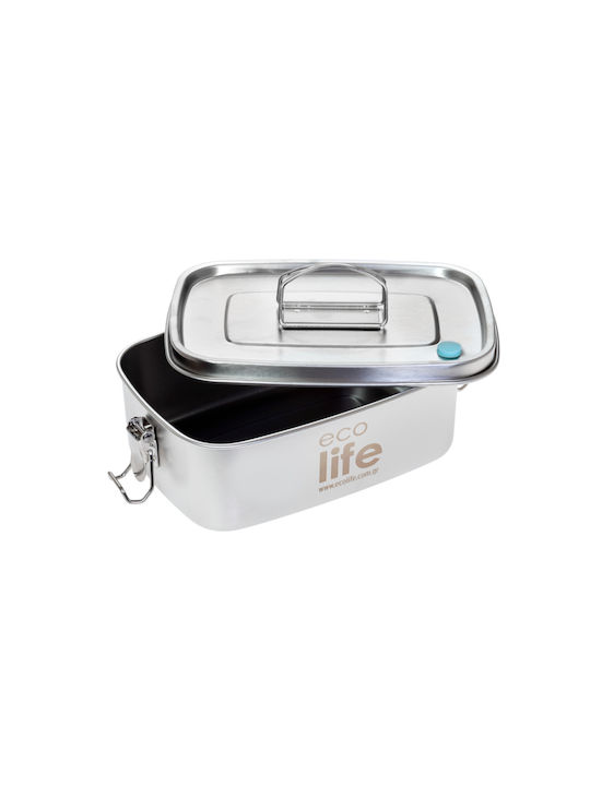 Ecolife Δοχείο Φαγητού Inox Ασημί 1lt