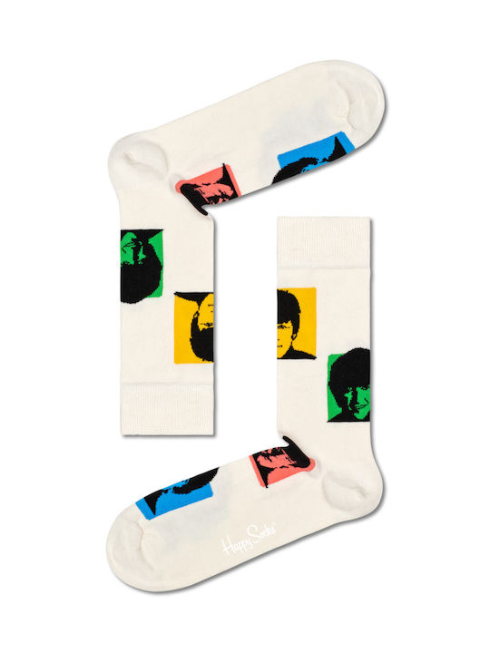 Happy Socks Beatles Silhouettes Men's Patterned Socks Beige