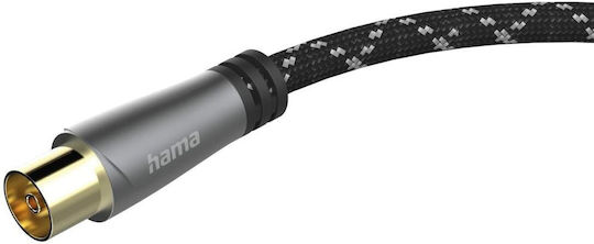 HAMA Cablu Antenă Coaxial de sex masculin - Coaxial de sex feminin Negru 3m (00205071)