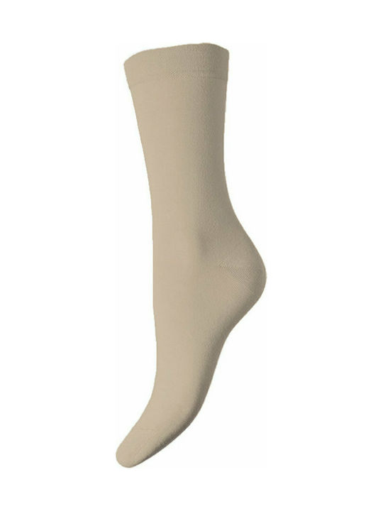 Walk Damen Einfarbige Socken Beige 1Pack