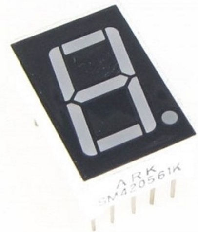 7-Segment Red Led Display 1 Bit Common Cathode 0.5"