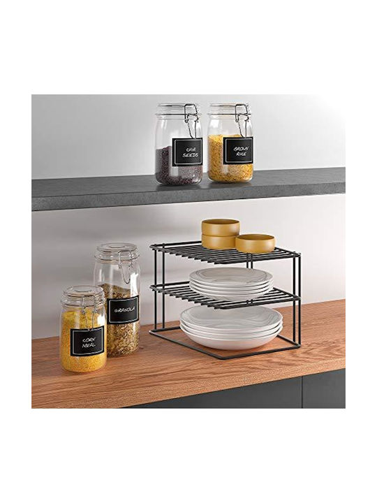 Metaltex Palio Kitchen Organizer Racks Metallic in Black Colour 19x25x19cm