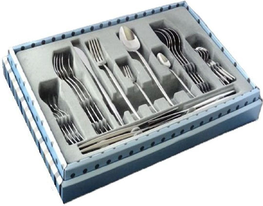 Dinox Lisbon Cutlery Set Stainless Silver 30pcs