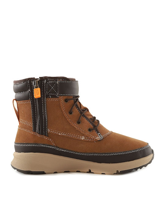 Chestnut Stout Arren Weather Suede Παιδικά Μποτάκια με Κορδόνια Ταμπά