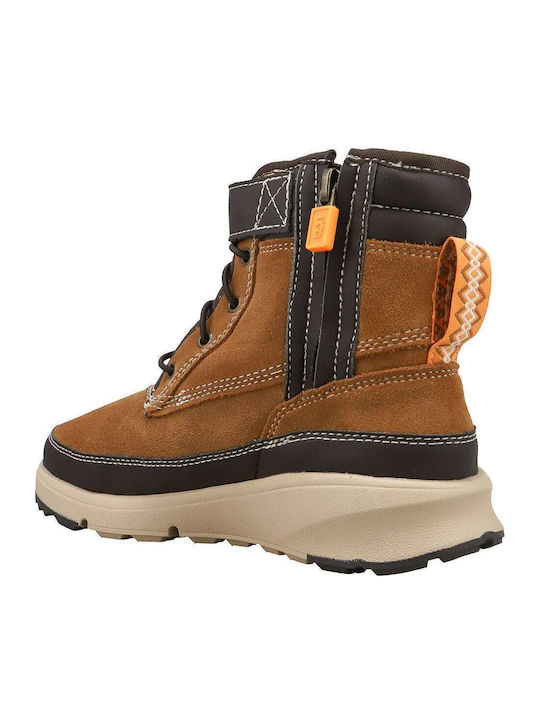 Chestnut Stout Arren Weather Suede Παιδικά Μποτάκια με Κορδόνια Ταμπά