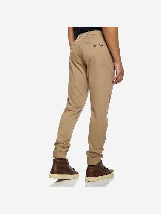 Brokers Jeans Men's Trousers Elastic in Slim Fit Beige