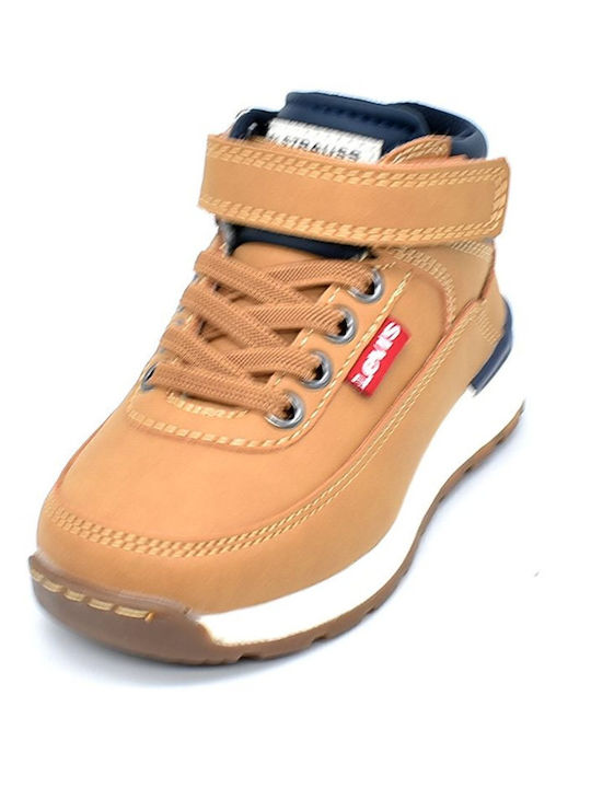 Ascot Mini Ghete Copii cu Velcro Maro