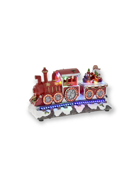 Iliadis Illuminated Christmas Plastic Figure Train Height 27cm with Music