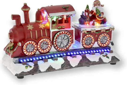 Iliadis Illuminated Christmas Plastic Figure Train Height 27cm with Music