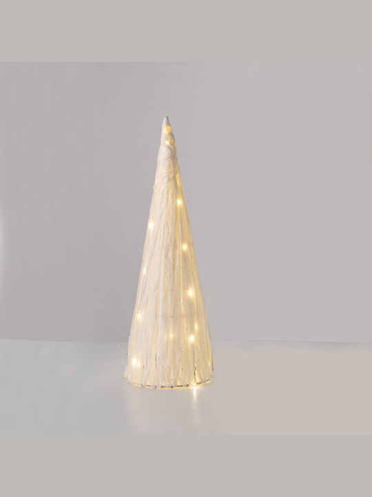 Aca Christmas Decorative Illuminated Tree Cone 50cm Battery White