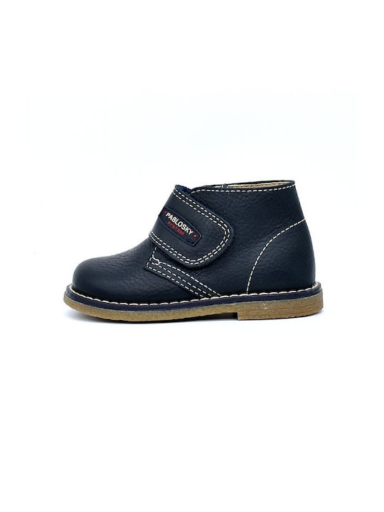 Pablosky Kids Boots with Hoop & Loop Closure Navy Blue