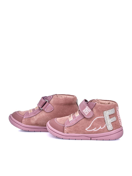 Ghete Copii din Suede cu Șireturi Roz