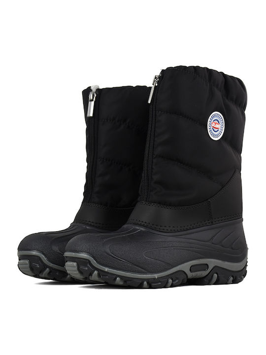 BMX Kids Snow Boots with Zipper Black