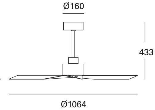 Forlight Lace Ανεμιστήρας Οροφής 106.4cm Λευκός