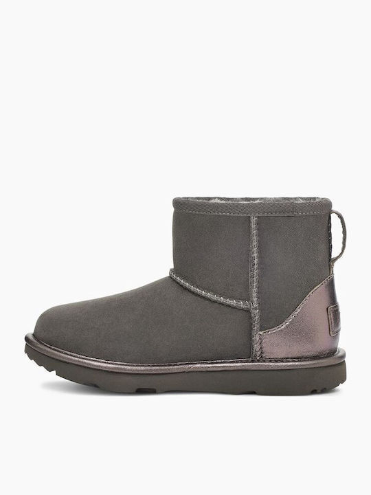 Classic Mini Shine Suede Παιδικά Μποτάκια Γκρι