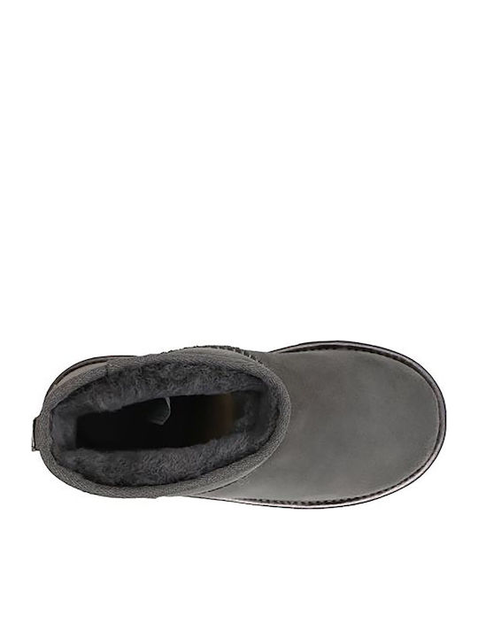 Classic Mini Shine Suede Παιδικά Μποτάκια Γκρι