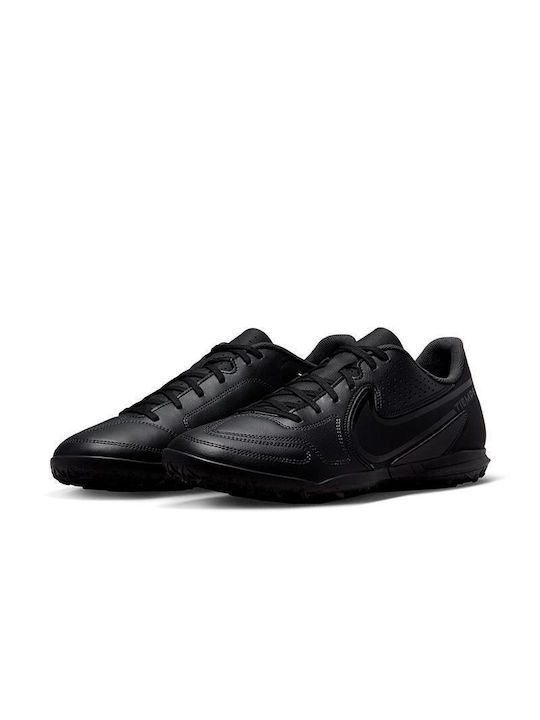 Nike Tiempo Legend 9 Club TF Low Football Shoes with Molded Cleats Black / Summit White / Light Photo Blue