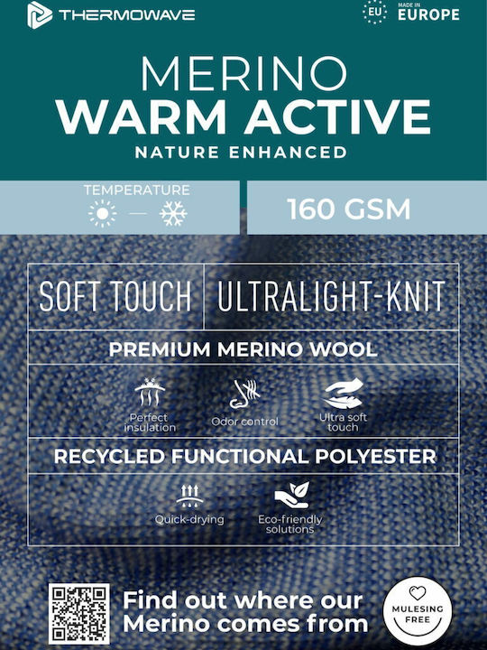Thermowave Warm Active Merino Γυναικεία Ισοθερμική Μακρυμάνικη Μπλούζα Γκρι