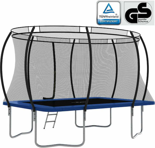 vidaXL Outdoor Trampoline 335x244cm with Net & Ladder