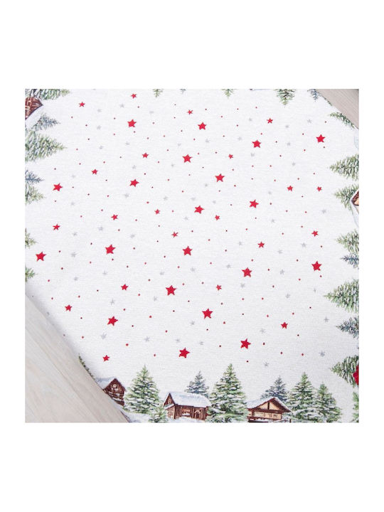 Dimeco 8943 Weihnachtlich Tischtuch Quadrat Stoff Mehrfarbig L100xB100cm.