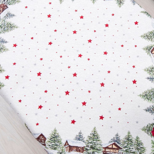 Dimeco 8943 Christmas Tablecloth Square Fabric Multicolour L100xW100cm.