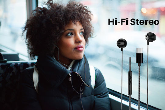 Powertech In-ear headphones Earbuds Black PT-1032